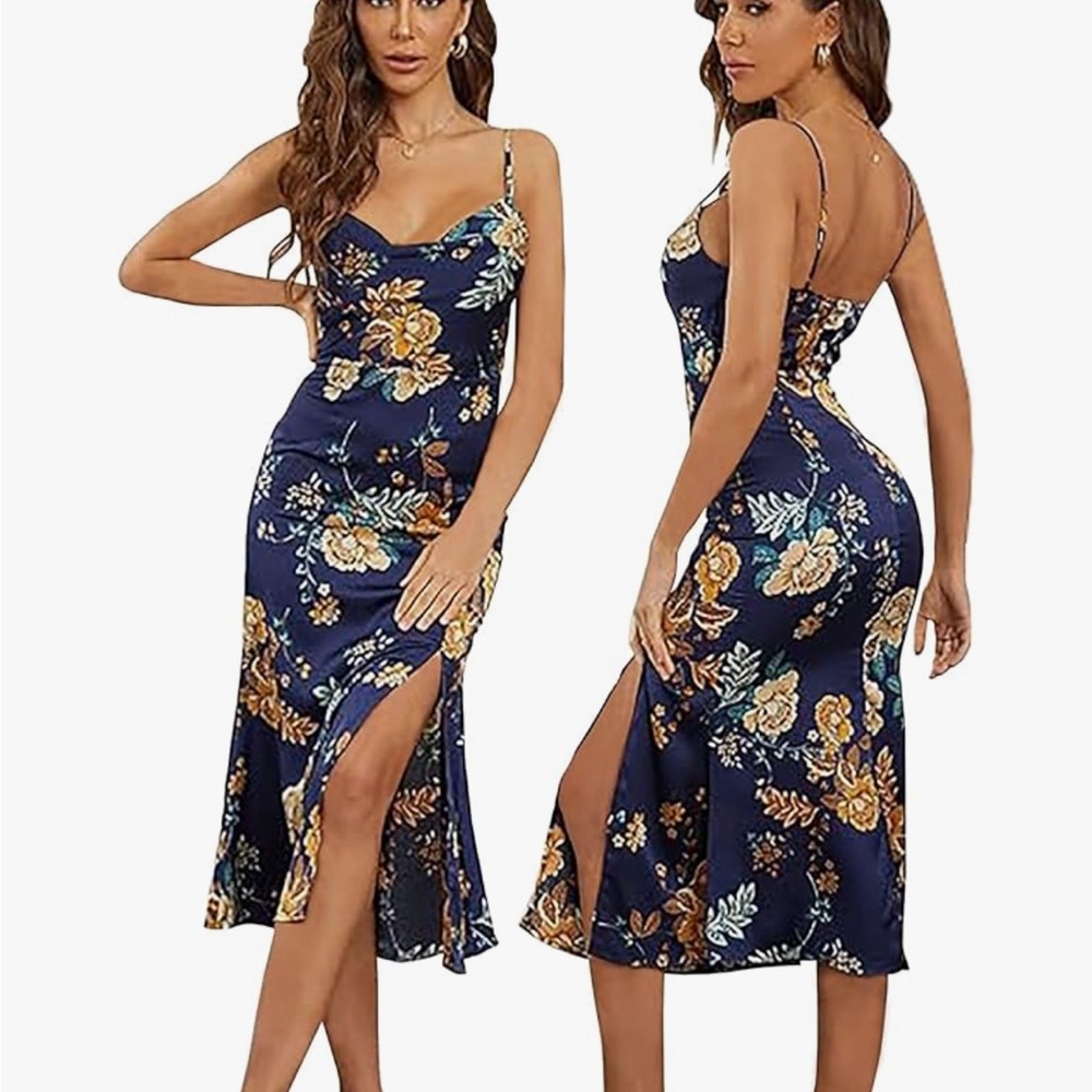 Vibrant Yellow and Green Sleeveless Slip Midi Dress